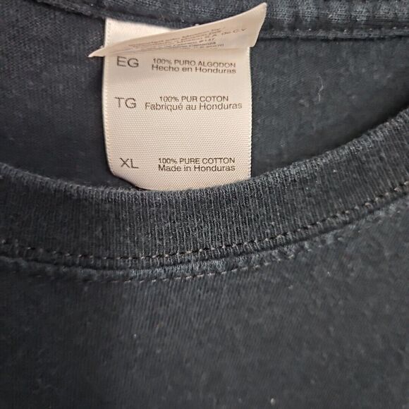 Gildan America's Game Baseball Tshirt Men's XL Black Flag ball - Picture 3 of 9